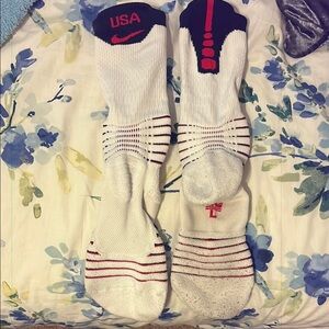 Nike Elite Socks - Team USA Edition - White/Navy/Red